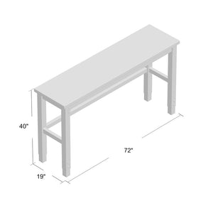 72"W Adjustable Height Wood Workbench - Woodflux