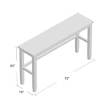 72"W Adjustable Height Wood Workbench - Woodflux