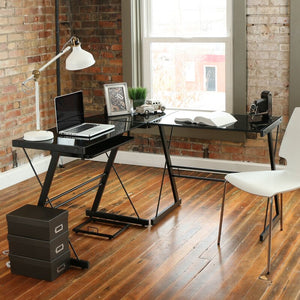 Ketter Reversible L-Shape Computer Desk for Home Office - Woodflux